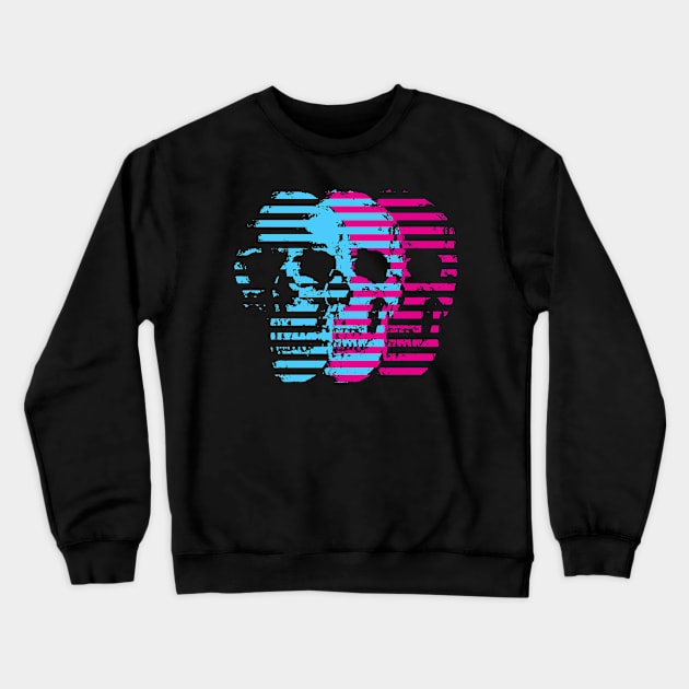 GlitchSkull:Saturday Crewneck Sweatshirt by AnOakEye